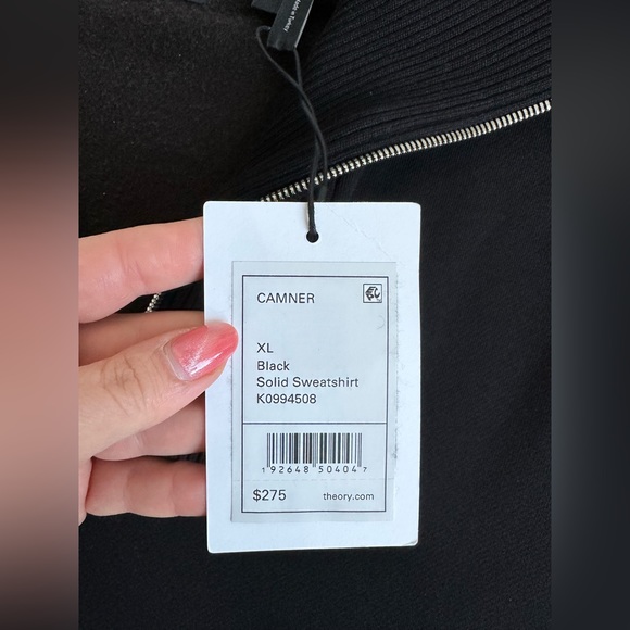 *NWT* Men’s Theory Black Quarter-Zip - Picture 8 of 9